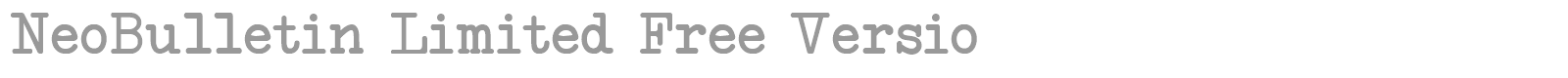 NeoBulletin Limited font preview